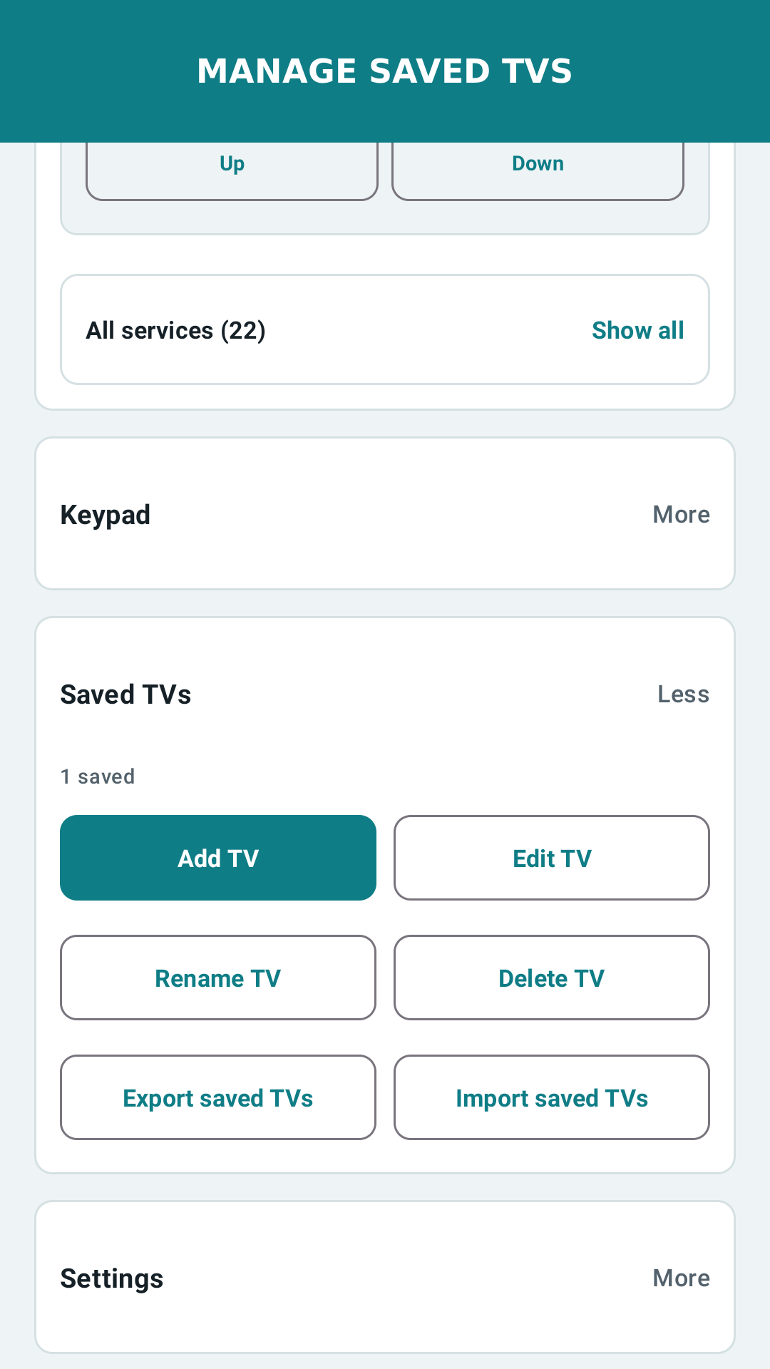 Maxxed Remote saved televisions